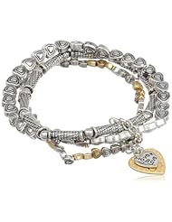 Jessica Simpson Two Tone Stretch Bracelet, 7.5"