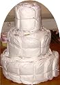 3 Tier Undecorated Diaper Cake