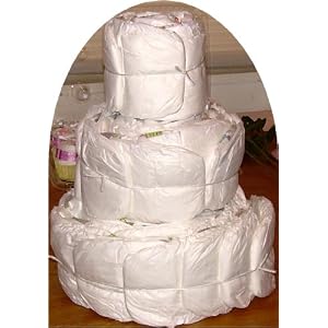 3 Tier Undecorated Diaper Cake