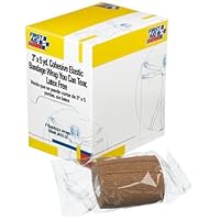 First Aid Only 3' X 5 Yd. Cohesive Elastic Bandage, Latex-free, Wrap You Can Tear, 4-Count Boxes