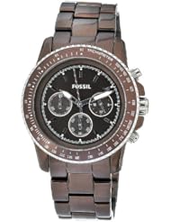 Fossil Womens CH2746 Quartz Chronograph Aluminum Brown Dial Watch