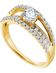 1.13CTW DIAMOND 0.50CTW CENTER ROUND BRIDAL RING
