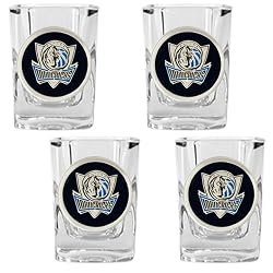 Dallas Mavericks 4pc Square Shot Glass Set NBA Basketball