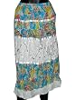Designer Skirts -White with Aqua Color Printed With Sequin Work Wrap Girls Comfortable Clothing In India Size 28 For Free Shipping