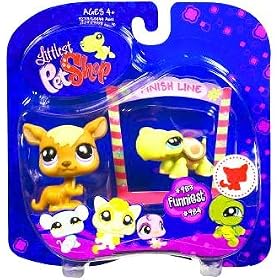 Littlest Pet Shop Assortment 'A' Series 4 Collectible Figure Kangaroo and Turtle with Finish Line