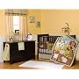 Kids Line Animal Acres 6 Piece Crib Bedding Set, Green/Brown