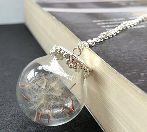 Dried Pressed Flower Charms Pendant Necklace