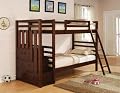 Union Square Cherry Stairway Twin Over Twin Bunk Bed