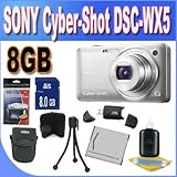 Sony DSC-WX5 Silver WX Series, 3D Sweep Panorama, Exmor R CMOS Sensor with  ....