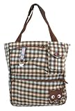 Sanrio Chococat Brown and Blue Check Tote Bag
