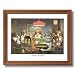 Dogs Playing Poker At Table Animal Picture Oak Framed Art Print #1