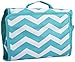 Womens Chevron Hanging Cosmetic Bag (Light Blue/White)
