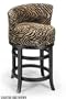 Juno Swivel Bar Stool With Back, 30"H SEAT, ANIMAL PRINT