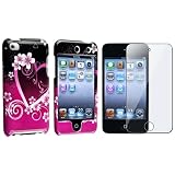Purple Heart Snap-on Case with Free Screen Protector compatible with Apple® iPod touch® 4th Generation