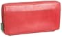 Tusk Paradise Double-Zip Checkbook Clutch Wallet,Poppy/Mint,one size