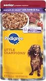 Pedigree Little Champions Healthy Maturity Morsels in Sauce with Lamb & Rice Food for Senior Dogs, 5.3-Ounce Pouches (Pack of 24)