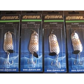 LOT of 4 Classic Fishing Lure Scale Series Spoon Silver 1 3/4