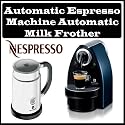Nespresso C100-TB Essenza C100 Automatic Espresso Machine Coffeemaker in Twilight Blue and Aeroccino Automatic Milk Frother