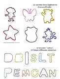 12 Bracelets Dora l'Exploratrice (licence officielle) + 12 bracelets modèle Lettres de l'alphabet - 24 pièces au total