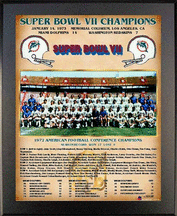 Buy 1972 Miami Dolphins Super Bowl VII Champions 11 x 13 Plaque from Healy Pro by Healy Pro