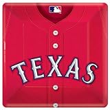 Texas Rangers Baseball - Square Banquet Dinner Plates