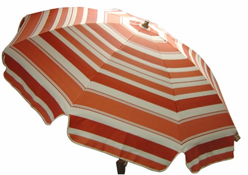 Katani Stripe Coral Spun Poly Umbrella