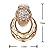 Snowman Lee Two-Tone 18k Rose Gold Plated Generous Hollow Out Diamond Gift Stud Earrings