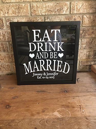 Eat Drink And Be Married Wine Cork Holder- Simple Version -can be used as a alternative guest book, great wedding gift