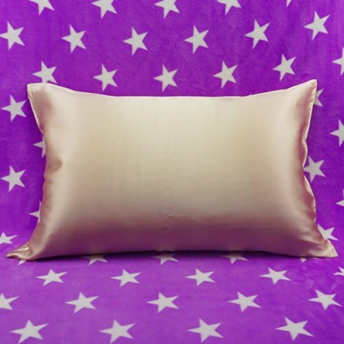 Soft Silker Silk Pillowcase 100% Pure Mulberry Charmeuse with Hidden Zipper 19MM 400 Thread Count Hypoallergenic for Hair Cotton Underside Pink Queen/Standard
