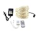 Dreamworth 165ft Led String Lights,500 Led Starry Lights on 50M Silver Coating Copper Wire String Lights + 12V Power Adapter + Remote Control(Warm White)
