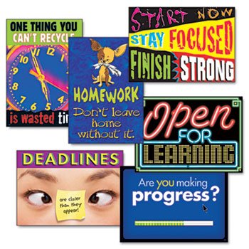 Assorted Motivation Themed Scholastic Prints, 13 3/8 x 19, 6/Pack