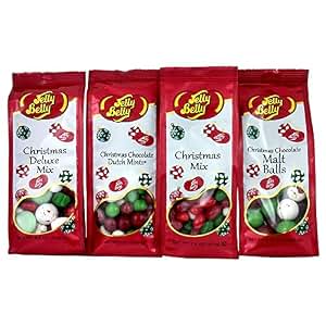 Amazon.com : Jelly Belly Christmas Gift Bag Set - Christmas Mix Jelly ...