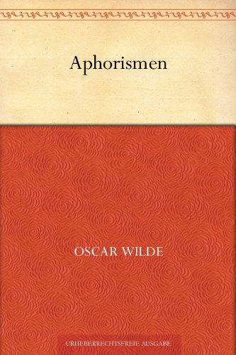 Buch - Cover Aphorismen - Oscar Wilde - 