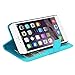 iPhone 6 Plus Case, LK [Stand Feature] iPhone 6 Plus Wallet Case, PU Leather Case Flip Cover + Screen Protector & Stylus for iPhone 6 Plus (Sky Blue)