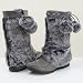 SKU Women Mukluks Moccasin Fur Suede Winter Boots Grey