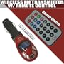 I-mobile Sd/mmc/usb/mp3 Wireless in Car Fm Transmitter with Remote (Red)