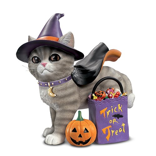 A Purr-fect Halloween Collectible Kitten Figurine by The Bradford Exchange