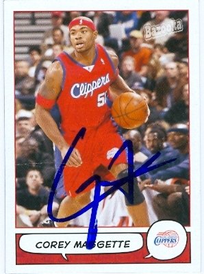 Corey Maggette Autographed/Hand Signed Basketball Card (Los Angeles Clippers) 2005 Topps Bazooka #15