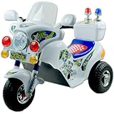 EZ Riders Police Motorcycle Battery Operated - White