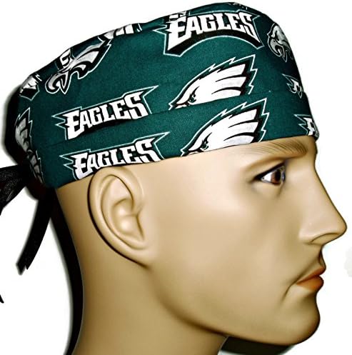 Men's Surgical Scrub Cap Hat in Philadelphia Eagles Print