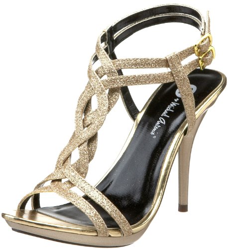 MA by Michael Antonio Women's Riordan Platform Sandal,Gold Glitter,8.5 M US