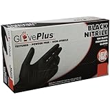 Ammex GPNB GlovePlus Black Nitrile Glove, Latex Free, Disposable, Powder Free