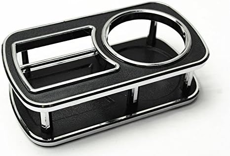 1Pcs Small Black Chrome Rim ABS Plastic Car Instrument Desk Table Cup Drink Holder Soft Drink Water Coffee Cup Bottle Stand Holder Universal Cup Holder For Any Vehicle Automobile