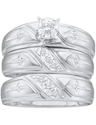 0.20CTW DIAMOND TRIO SET WHITE GOLD
