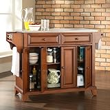 Crosley Furniture Newport Stainless Steel Top Kitchen Island in Classic Che ....
