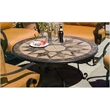 Alfresco Home 21-0413 Mocha 42 Inch Round - Solid Top Chat Table