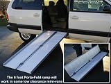 Stainless Pop-Riveted Portable Handicap Wheel Chair Ramp 6'