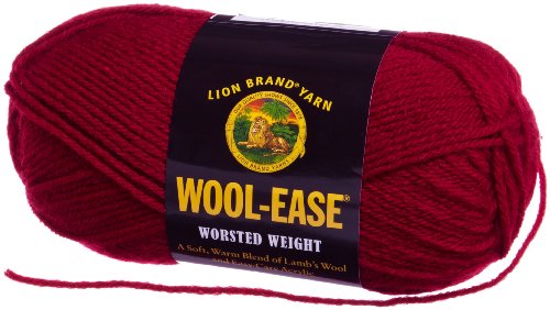 Lion Brand Yarn 620-138 Wool-Ease Yarn, Cranberry