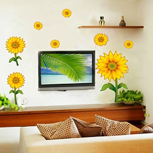 DIY Sunflower Butterfly Wall Sticker Decals LX6904