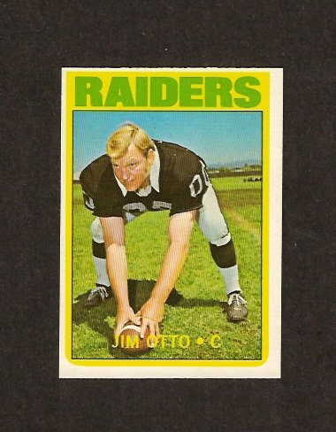 Jim Otto 1972 Topps Football Card #86 (Oakland Raiders)